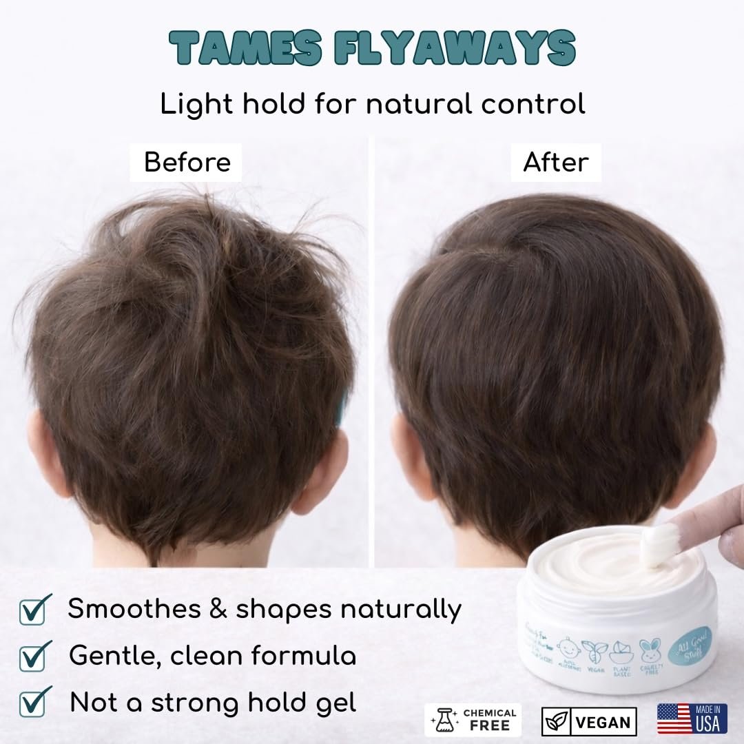 LANE & CO. Light Hold Hair Paste - Plant-Based Styling Paste for Babies, Toddlers, Kids - Natural & Organic Formula, Non-Sticky, Tames Flyaways & Bed Head, 2oz - görsel 3