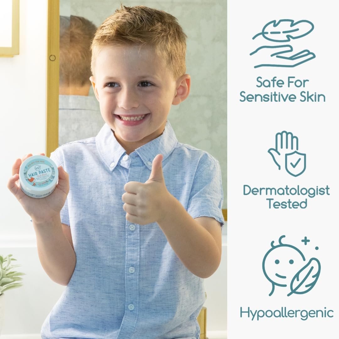LANE & CO. Light Hold Hair Paste - Plant-Based Styling Paste for Babies, Toddlers, Kids - Natural & Organic Formula, Non-Sticky, Tames Flyaways & Bed Head, 2oz - görsel 9