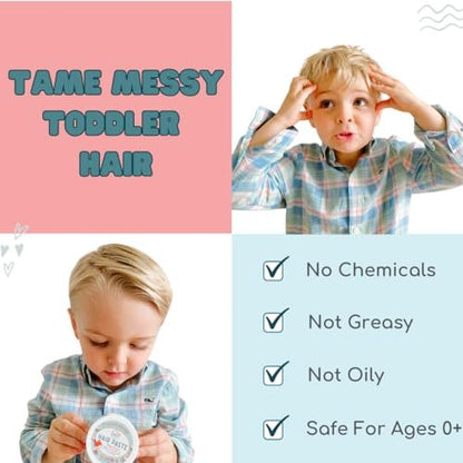 LANE & CO. Light Hold Hair Paste - Plant-Based Styling Paste for Babies, Toddlers, Kids - Natural & Organic Formula, Non-Sticky, Tames Flyaways & Bed Head, 2oz