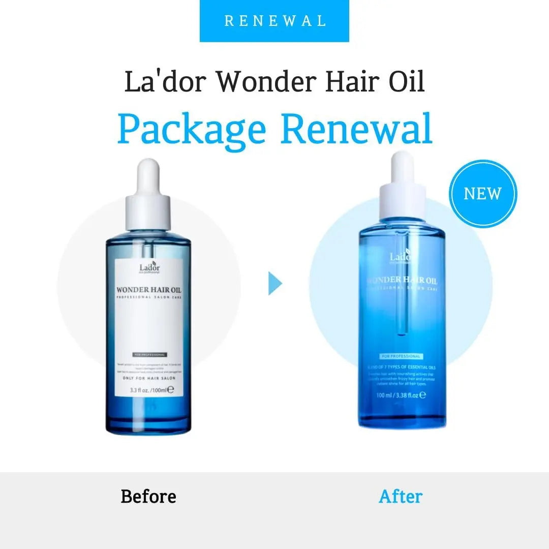 LA'DOR Wonder Hair Oil Anti-Frizz Leave-In Lightweight Protein Conditioner with Squalane, Argan & Avocado Oil for Dry, Static, Damaged, Bleached Hair – Heat Protectant Treatment, 3.3 Fl Oz Avelisse