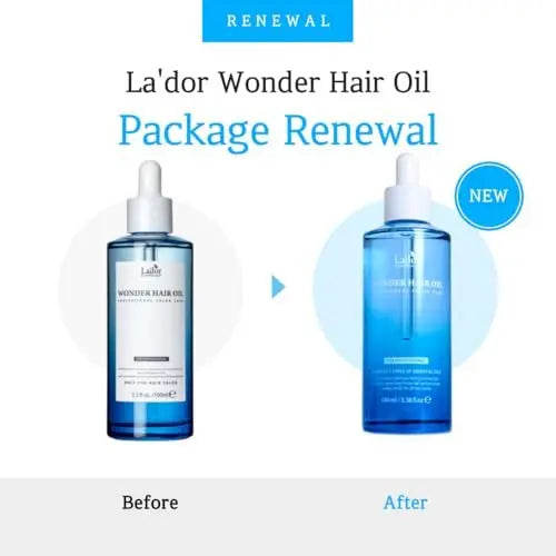 LA'DOR Wonder Hair Oil Anti-Frizz Leave-In Lightweight Protein Conditioner with Squalane, Argan & Avocado Oil for Dry, Static, Damaged, Bleached Hair – Heat Protectant Treatment, 3.3 Fl Oz Avelisse