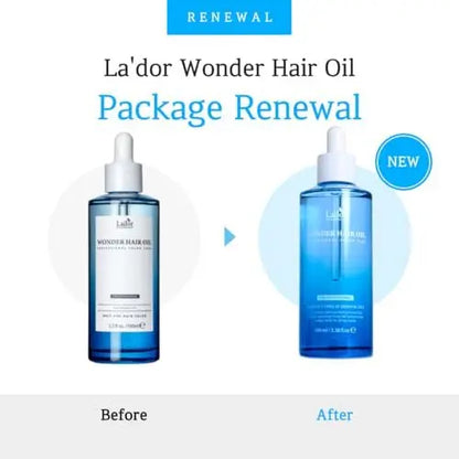 LA'DOR Wonder Hair Oil Anti-Frizz Leave-In Lightweight Protein Conditioner with Squalane, Argan & Avocado Oil for Dry, Static, Damaged, Bleached Hair – Heat Protectant Treatment, 3.3 Fl Oz Avelisse