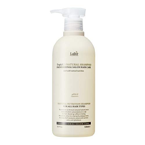 LA'DOR TripleX 3 Deep Cleansing Shampoo for Dry Itchy Sensitive Scalp & Dandruff - Sulfate-Free with Tea Tree, Lemon & Lavender - Korean Hair Care - 17.9 Fl Oz - görsel 1