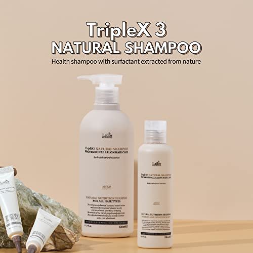 LA'DOR TripleX 3 Deep Cleansing Shampoo for Dry Itchy Sensitive Scalp & Dandruff - Sulfate-Free with Tea Tree, Lemon & Lavender - Korean Hair Care - 17.9 Fl Oz - görsel 3