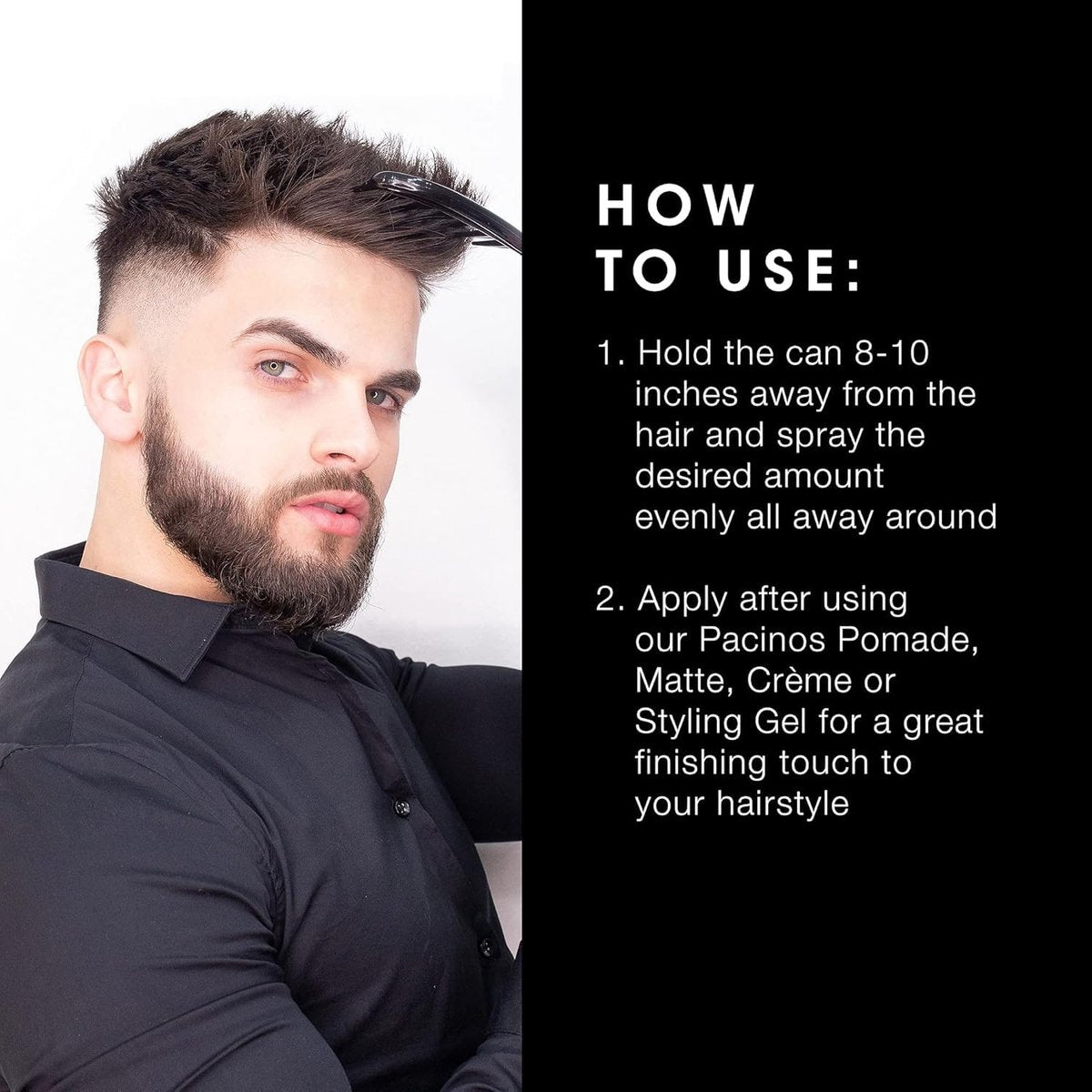 Pacinos Final Touch Hairspray - Firm Hold, Anti-Frizz, Flake Free Aerosol for Volume & Texture Avelisse