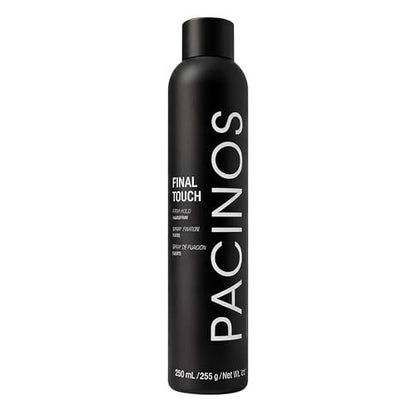 Pacinos Final Touch Hairspray - Firm Hold, Anti-Frizz, Flake Free Aerosol for Volume & Texture Avelisse
