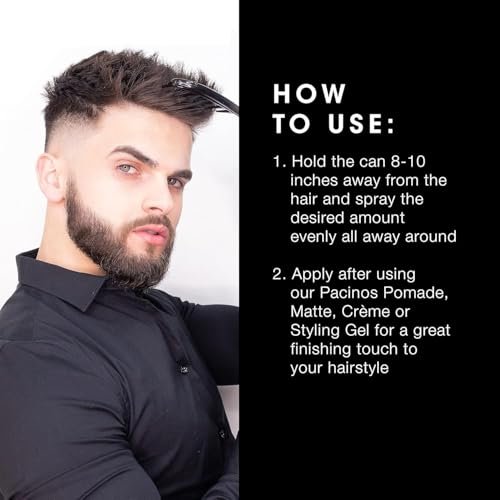 Pacinos Final Touch Hairspray - Firm Hold, Anti-Frizz, Flake Free Aerosol for Volume & Texture Avelisse