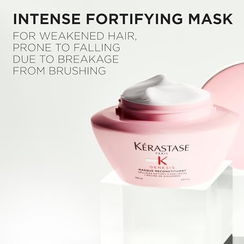 KERASTASE Genesis Hair Mask – Anti-Breakage & Strengthening Mask for Weak or Damaged Hair, Nourishes, Detangles, and Hydrates, 6.8 Fl Oz Avelisse