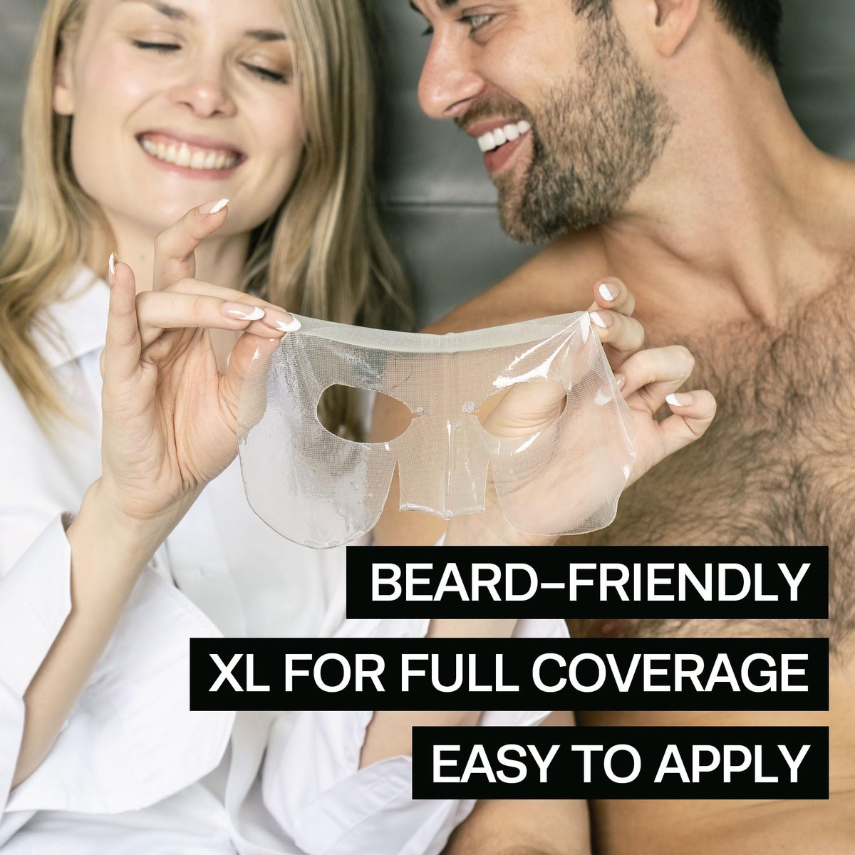 HommeFace Men’s Revitalizing Hydrogel Facial Mask Set (5ct) - Hydrating, Beard-Friendly, Anti-Aging, Soothing Face Sheet Masks with Hyaluronic Acid, Vitamins & Peptides - görsel 9