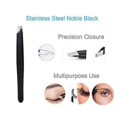 5-in-1 Professional Eyebrow Grooming Set for Women and Men - Stainless Steel Eyebrow Razor, Trimmer, Brush, Scissors & Slant Tweezers