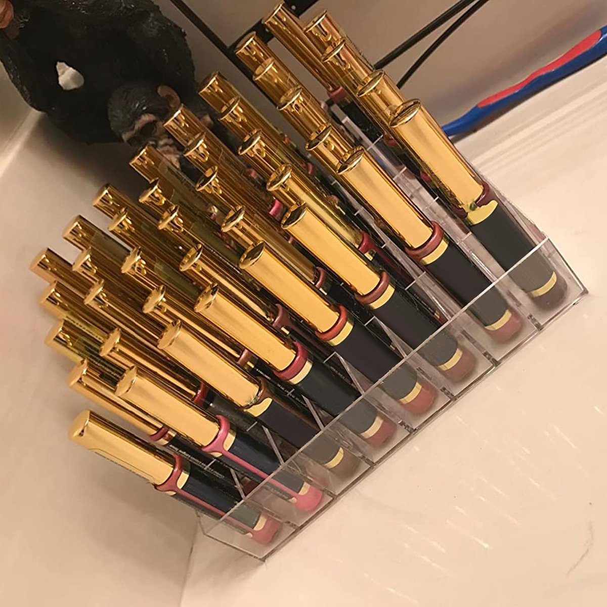 Hedume 2 Pack Acrylic Lipstick & Makeup Organizer – 40 Slot Clear Cosmetic Display Case for Brushes, Bottles & More Avelisse