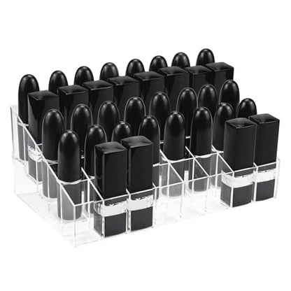 Hedume 2 Pack Acrylic Lipstick & Makeup Organizer – 40 Slot Clear Cosmetic Display Case for Brushes, Bottles & More Avelisse