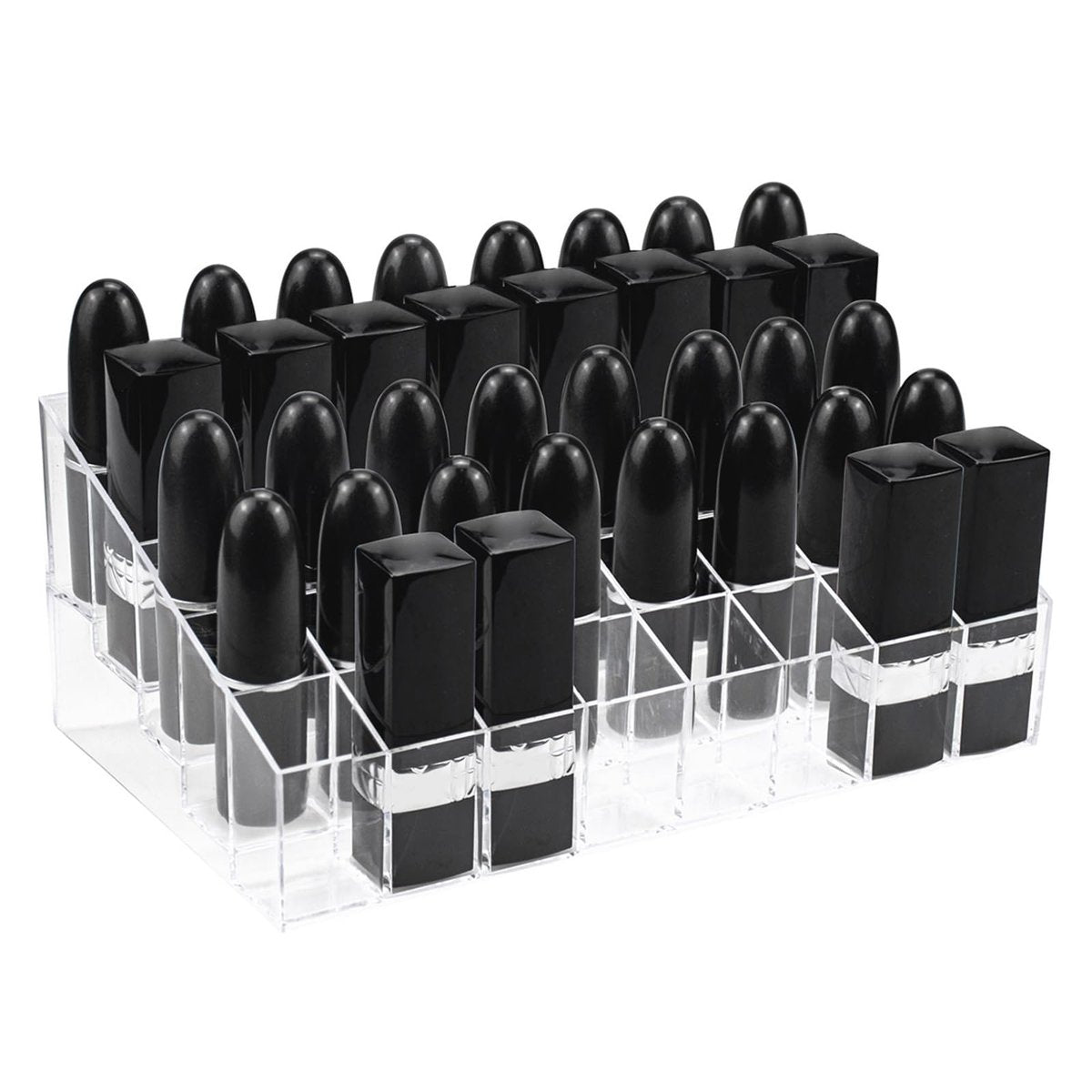 Hedume 2 Pack Acrylic Lipstick & Makeup Organizer – 40 Slot Clear Cosmetic Display Case for Brushes, Bottles & More Avelisse
