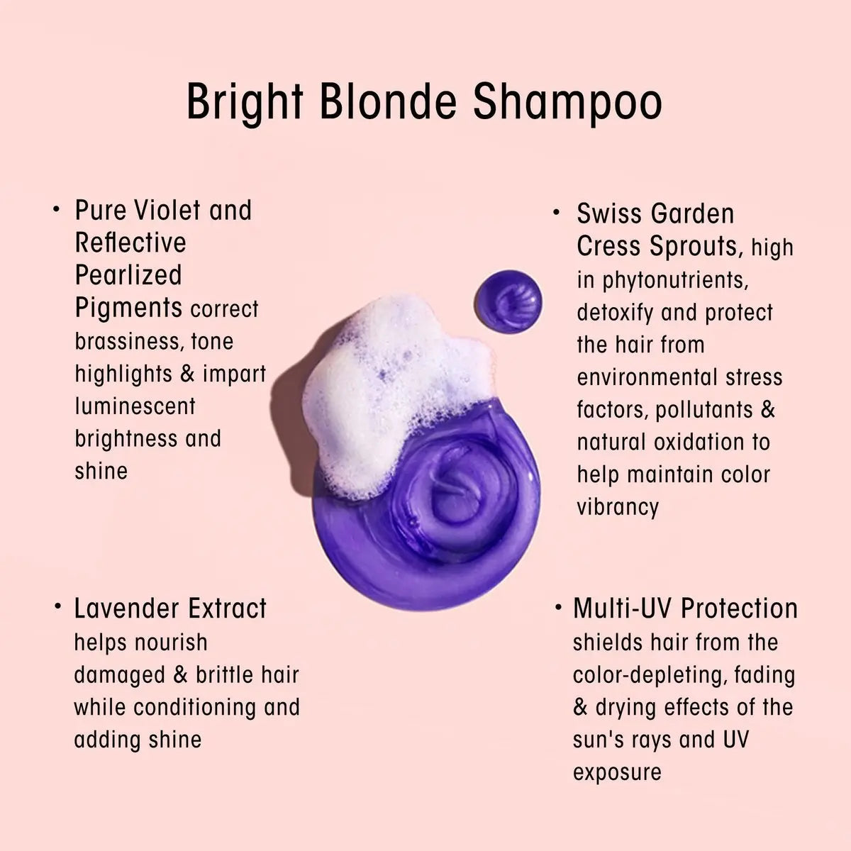 ORIBE Bright Blonde Shampoo for Beautiful Color | Purple Toning Shampoo | Cleanses and Restores Radiance to Blonde Hair | 2.5 oz Avelisse