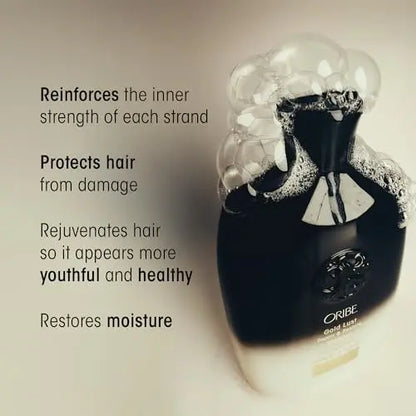 Oribe Gold Lust Repair & Restore Shampoo – Strengthening & Hydrating Shampoo for Dry, Damaged Hair, 2.5 oz Avelisse