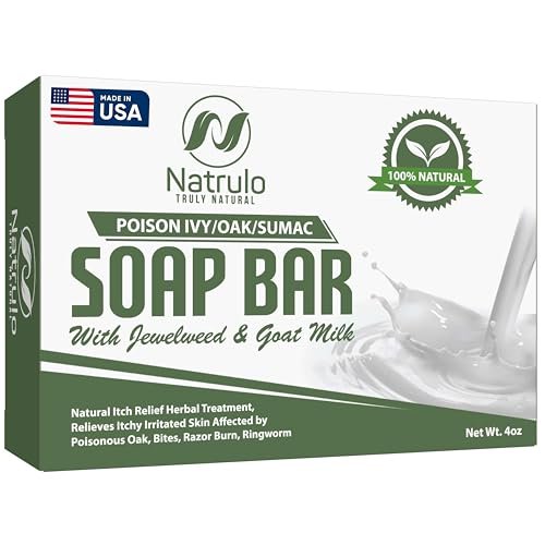 Natrulo Poison Ivy Soap Bar with Jewelweed – Natural Itch Relief for Poison Ivy, Oak, Sumac, Bug Bites, Razor Burn & Ringworm - görsel 2