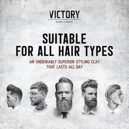 Victory Barber & Brand Pomade for Men - Water Based Pomade, High Shine Hair Wax, Strong Hold, 3.1 oz, Made in USA Avelisse