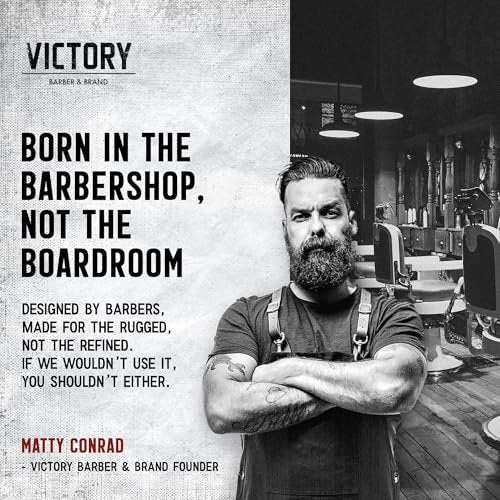 Victory Barber & Brand Pomade for Men - Water Based Pomade, High Shine Hair Wax, Strong Hold, 3.1 oz, Made in USA Avelisse