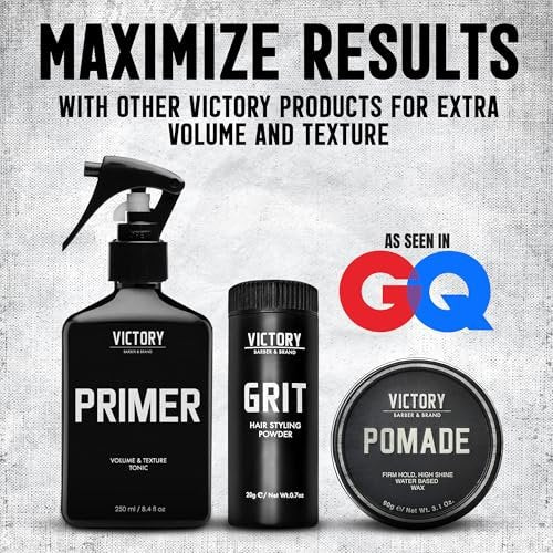 Victory Barber & Brand Pomade for Men - Water Based Pomade, High Shine Hair Wax, Strong Hold, 3.1 oz, Made in USA Avelisse