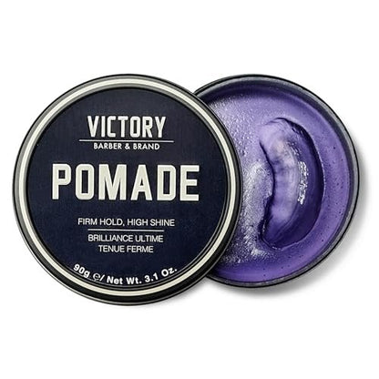 Victory Barber & Brand Pomade for Men - Water Based Pomade, High Shine Hair Wax, Strong Hold, 3.1 oz, Made in USA Avelisse