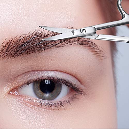 3-Piece Curved Cuticle Scissors - Stainless Steel Manicure Shears for Nail, Eyebrow, Eyelash & Facial Hair Grooming - görsel 6