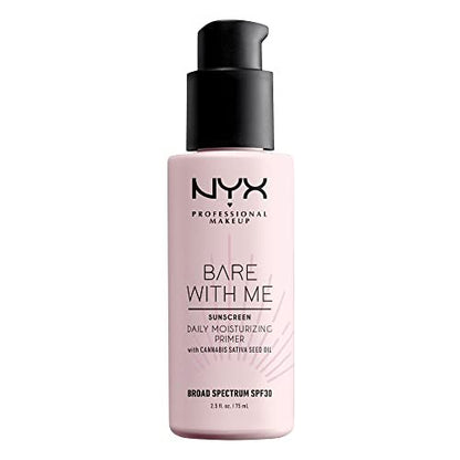 NYX PROFESSIONAL MAKEUP Bare With Me Cannabis Sativa Seed Oil SPF 30 Daily Moisturizing Face Primer - 2.5 Fl Oz