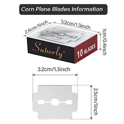50-Pack Stainless Steel Callus Shaver Replacement Blades for Foot Care & Pedicure - Mudder
