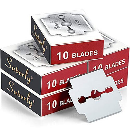 50-Pack Stainless Steel Callus Shaver Replacement Blades for Foot Care & Pedicure - Mudder