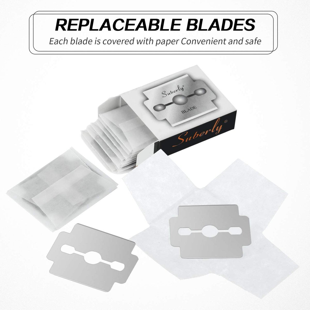 50-Pack Stainless Steel Callus Shaver Replacement Blades for Foot Care & Pedicure - Mudder - görsel 5