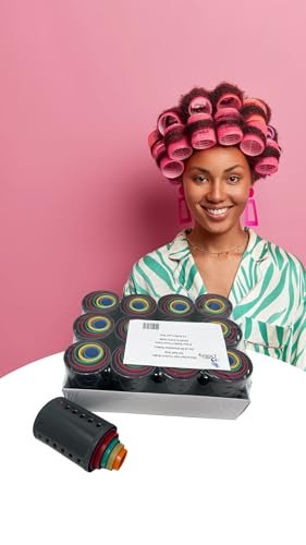 Kleravitex 96-Piece Stackable Hair Roller Set - 8 Sizes from Extra Small to Extra Large for All Hair Types Avelisse
