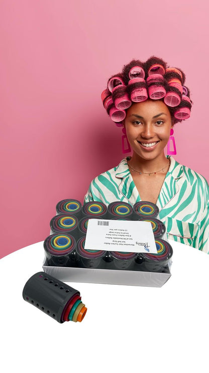 Kleravitex 96-Piece Stackable Hair Roller Set - 8 Sizes from Extra Small to Extra Large for All Hair Types Avelisse