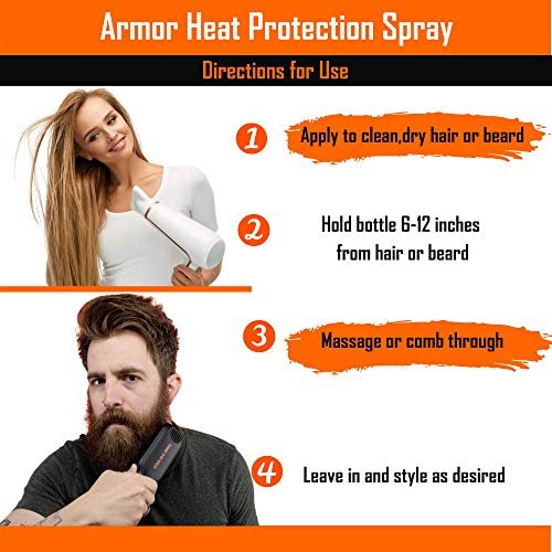 Tame the Wild Beard Straightener with Heat Protectant - Argan Oil, Keratin & Aloe Fortified Spray for Men's Hair & Beard - Large 8.5 Fl Oz Bottle - görsel 6