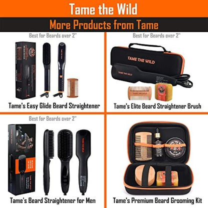 Tame the Wild Beard Straightener with Heat Protectant - Argan Oil, Keratin & Aloe Fortified Spray for Men's Hair & Beard - Large 8.5 Fl Oz Bottle