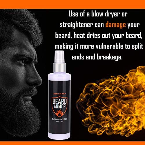 Tame the Wild Beard Straightener with Heat Protectant - Argan Oil, Keratin & Aloe Fortified Spray for Men's Hair & Beard - Large 8.5 Fl Oz Bottle - görsel 10