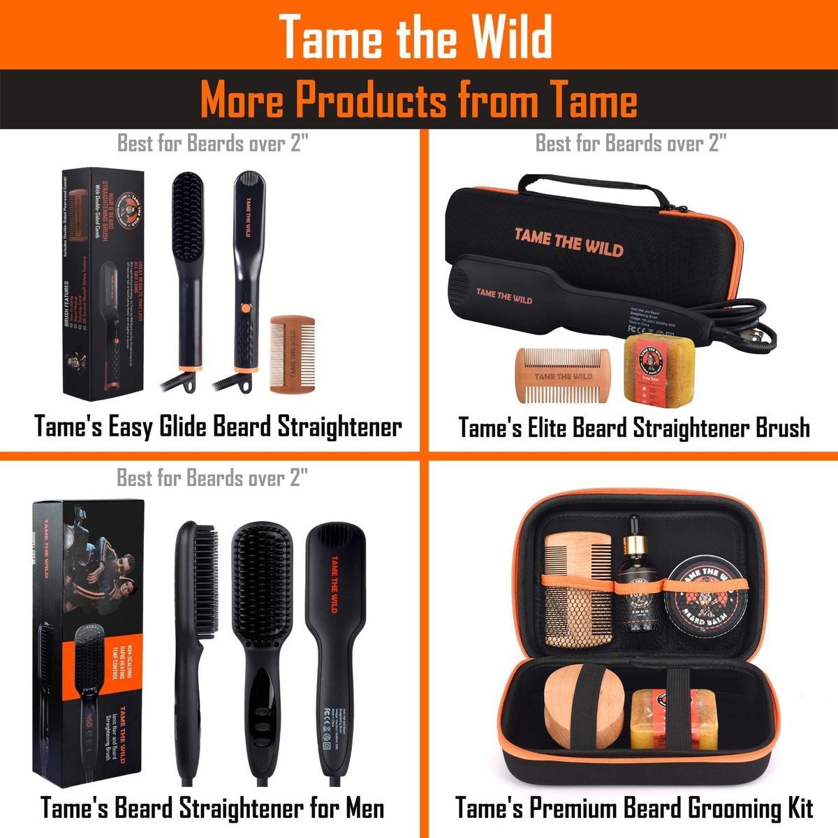 Tame the Wild Beard Straightener with Heat Protectant - Argan Oil, Keratin & Aloe Fortified Spray for Men's Hair & Beard - Large 8.5 Fl Oz Bottle - görsel 11