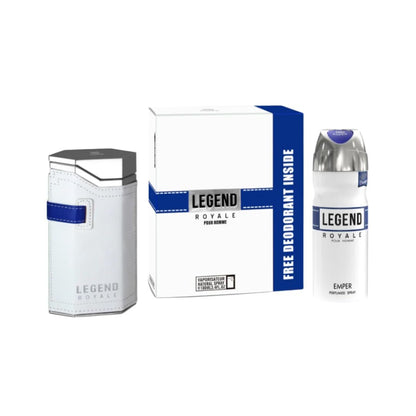 Emper Legend Royal Eau de Toilette for Men - 100 ml (3.4 Fl. Oz) - Long-Lasting Fragrance