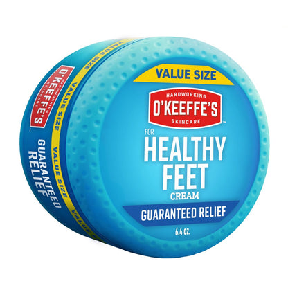 O'Keeffe's for Healthy Feet Foot Cream - 6.4 oz Jar - Moisturizing Relief for Cracked, Dry Feet