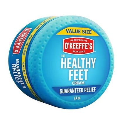 O'Keeffe's for Healthy Feet Foot Cream - 6.4 oz Jar - Moisturizing Relief for Cracked, Dry Feet