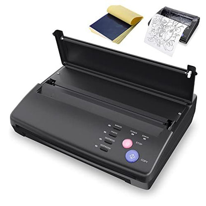 TATELF Tattoo Stencil Machine – Thermal Copier & Stencil Printer with 20 Transfer Papers for Tattoo Artists (Black) Avelisse