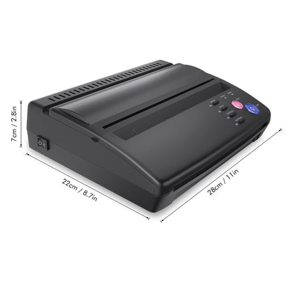 TATELF Tattoo Stencil Machine – Thermal Copier & Stencil Printer with 20 Transfer Papers for Tattoo Artists (Black) Avelisse
