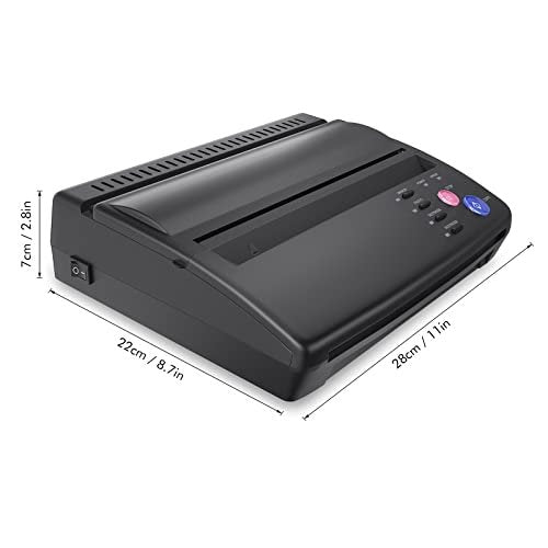 TATELF Tattoo Stencil Machine – Thermal Copier & Stencil Printer with 20 Transfer Papers for Tattoo Artists (Black) Avelisse