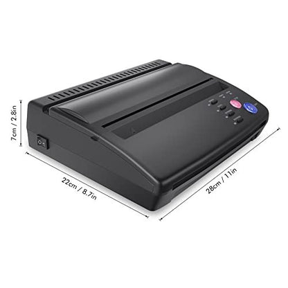 TATELF Tattoo Stencil Machine – Thermal Copier & Stencil Printer with 20 Transfer Papers for Tattoo Artists (Black) Avelisse