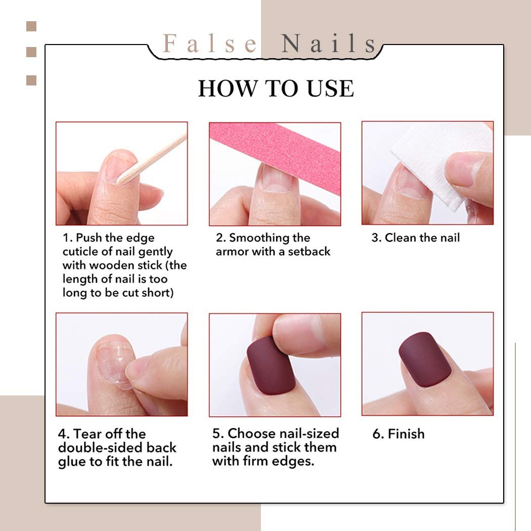 Zehope Glossy Press on Nails – Black Coffin Ombre Fake Nails for Halloween (Red Black, 24 Pcs) - görsel 9