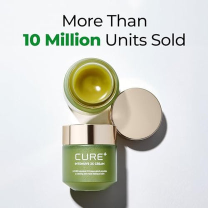 Cure Intensive 2X Cream - Premium Aloe Deep Moisturizing Multi Balm for Dry Skin | Korean Skincare (1.7 oz) Avelisse