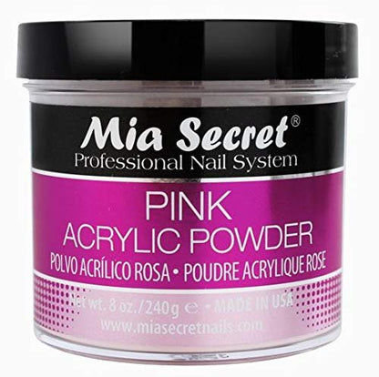Mia Secret Acrylic Powder 2pc Set - Clear + Pink 8 oz (Pack of 2)