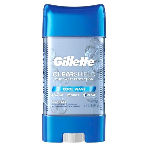 Gillette Advanced Clear Gel Antiperspirant & Deodorant for Men, Cool Wave, 5-Pack (3.8 oz each, 19 oz total) Avelisse