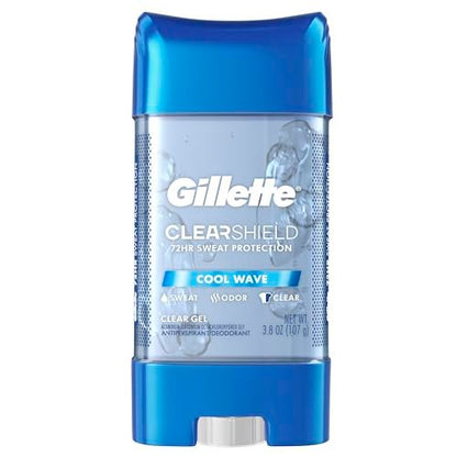Gillette Advanced Clear Gel Antiperspirant & Deodorant for Men, Cool Wave, 5-Pack (3.8 oz each, 19 oz total) Avelisse