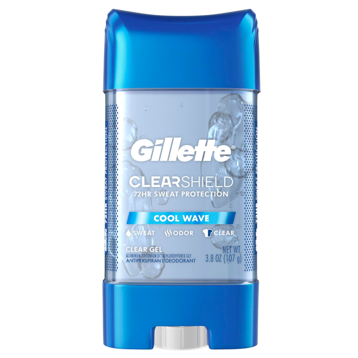 Gillette Advanced Clear Gel Antiperspirant & Deodorant for Men, Cool Wave, 5-Pack (3.8 oz each, 19 oz total) Avelisse
