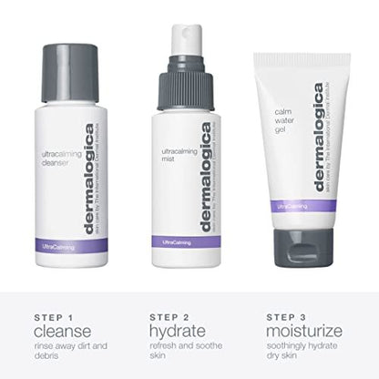 Dermalogica Sensitive Skin Rescue Kit: 3-Piece Set with Face Wash, Toner & Moisturizer for Calming and Soothing Irritated Skin Avelisse