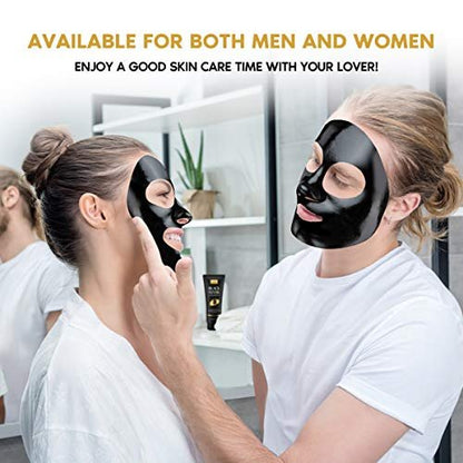 YLNALO Blackhead Remover Mask Kit with Brush and Pimple Extractors - Charcoal Peel Off Facial Mask for Deep Cleansing, 3.5 Fl Oz